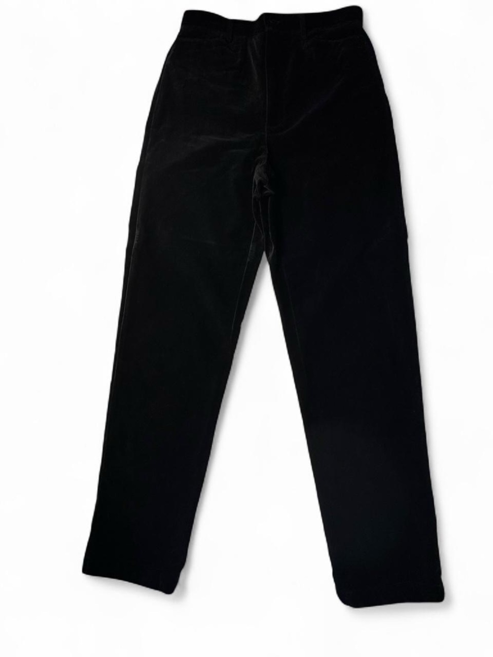 Talbots Black Velvet Stretch Trousers Women 4 Dress Pants Holiday Dark Academia